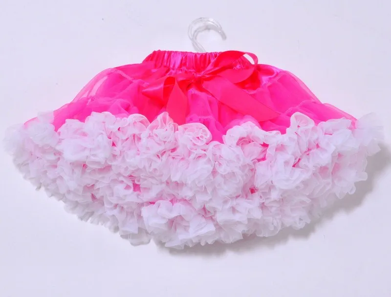 Из шифона для маленьких девочек пушистые Радуга pettiskirts бальное платье-пачка танцевальная одежда для балета;