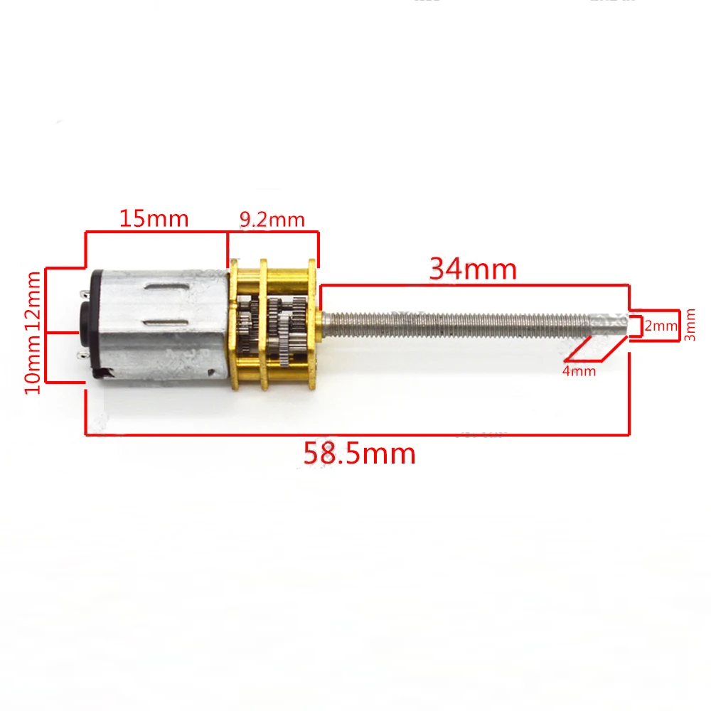 M3* 34 мм DC мотор-редуктор 15-1000 об/мин микро N20 мотор