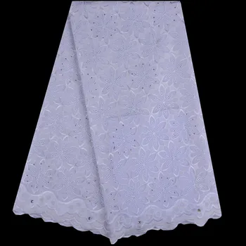 

High Quality Swiss Voile Lace With Stones African Voile Swiss Lace Fabric African Swiss Cotton Voile Lace Fabric For Cloth A1225