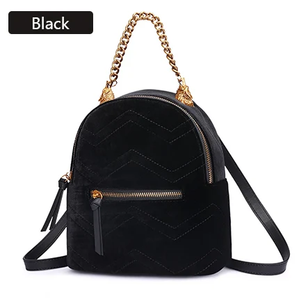 small velvet backpack