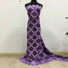 

High Quality African Swiss Cotton Voile Lace, Lilac + Purple 041 Free Shipping 5yards/Lot, 100% Cotton Lace For Wedding