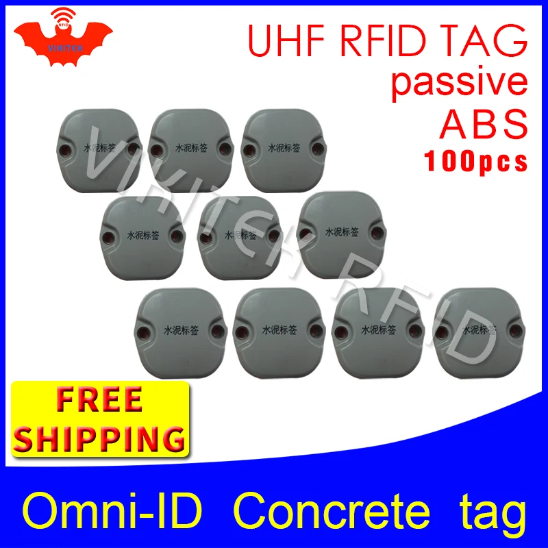 UHF RFID бетонная метка omni-ID 915 МГц 868 МГц Impinj Monza4QT EPC 100 шт. прочные ABS смарт-карты пассивные RFID метки