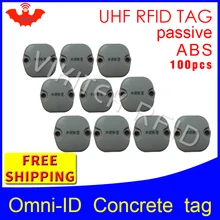 UHF RFID бетонная метка omni-ID 915 МГц 868 МГц Impinj Monza4QT EPC 100 шт. прочные ABS смарт-карты пассивные RFID метки