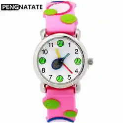 PENGNATATE модные детские часы студенческие мальчики часы для девочек розовые часы 3D Теннисный браслет наручные часы с героями из мультфильмов