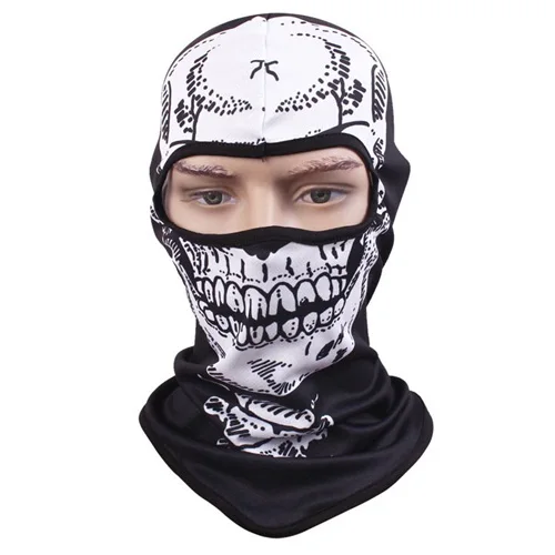 100pcs COOL Skeleton Mask Balaclava Quick Dry One Hole Black Full Face ...
