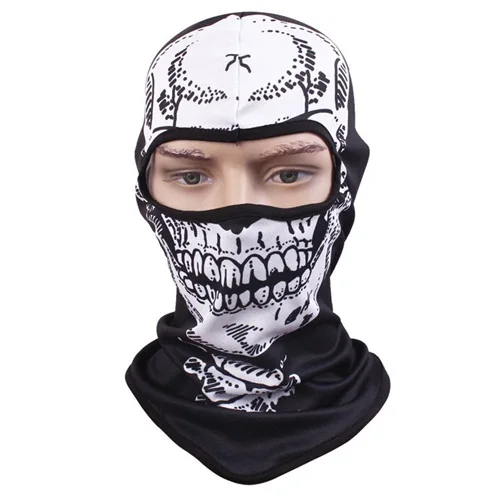 100pcs COOL Skeleton Mask Balaclava Quick Dry One Hole Black Full Face