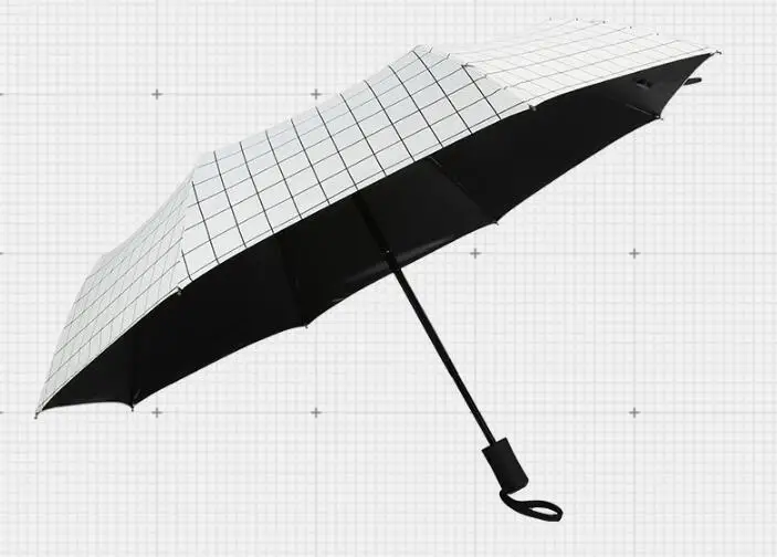

Fashion lattice umbrella, sunny and rainy, three folding umbrella, automatic sunshade umbrella, windproof and rainproof