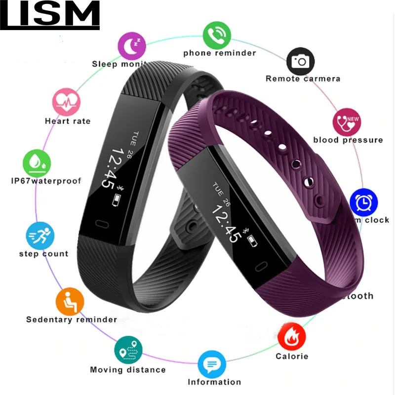

Men Women Smart band Pedometer Bracelet Step Counter Fitness Bracelet Alarm Clock Smart Wristband Watch PK Fitbits Xaomi Xiomi