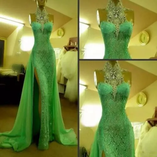 

Elegant Mermaid Celebrity Carpet Party Gown Bead Lace Pageant Prom Evening Dress