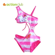 Zajímavé dětské dívčí jednodílné plavky Hello Kitty