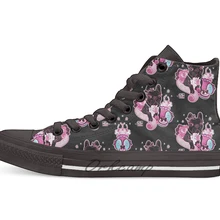 Frenchie дизайн дышащая Повседневная Высокая обувь на шнуровке холщовая обувь кеды