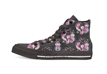 

Frenchie Design breathable Casual High Top lace-up Canvas shoes sneakers