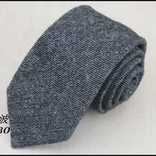 1 шт./лот) для мужчин галстук/ шерсть/серый Тонкие горизонтальные stripeshigh-качество Для мужчин бизнес черный галстук