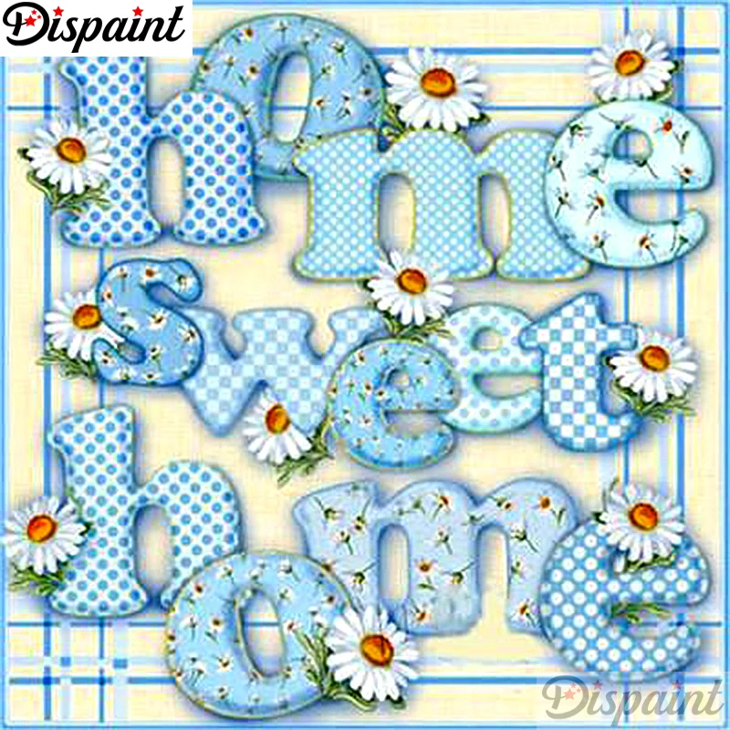 

Dispaint Full Square/Round Drill 5D DIY Diamond Painting "Letter pattern" Embroidery Cross Stitch 3D Home Decor A12108