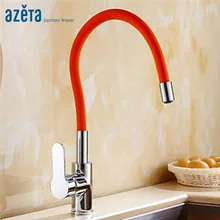 Kitchen Faucet Any Direction Rotating Orange Chrome Color Single Handle Deck Mounted Kitchen Mixer Tap AT8864O Kitchen Faucet Any Direction Rotating Orange Chrome Color Single Handle Deck Mounted Kitchen Mixer Tap AT8864O