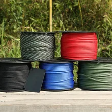 Военный стандарт диаметр 4 мм 9 ядро высокая сила Паракорд скалолазание Вспомогательная веревка спасательная веревка длина 31 м 50 м 100 м