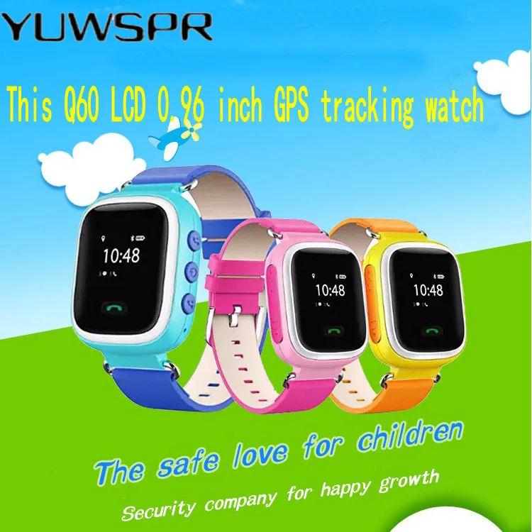 Kids GPS Tracker Watch Safe 0.96 inch leather smart Wristwatches SOS