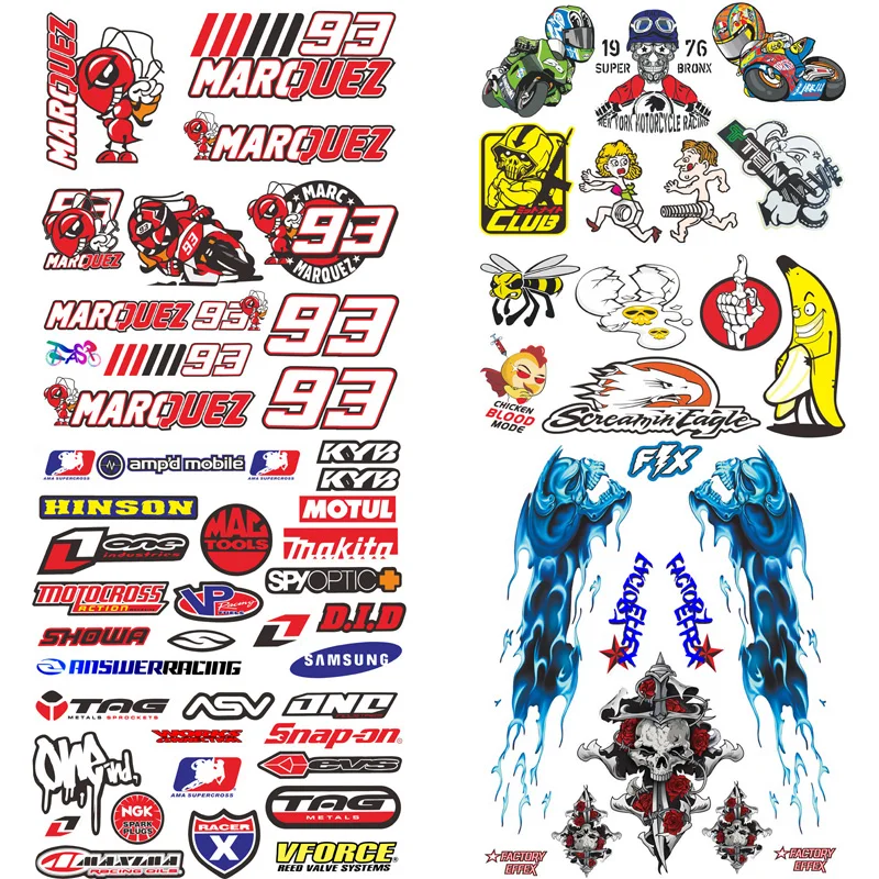 

FASP Motorcycle Stickers PVC Reflective car accessories Decals for Racing Motor helmet Refrigerator notebook car styling