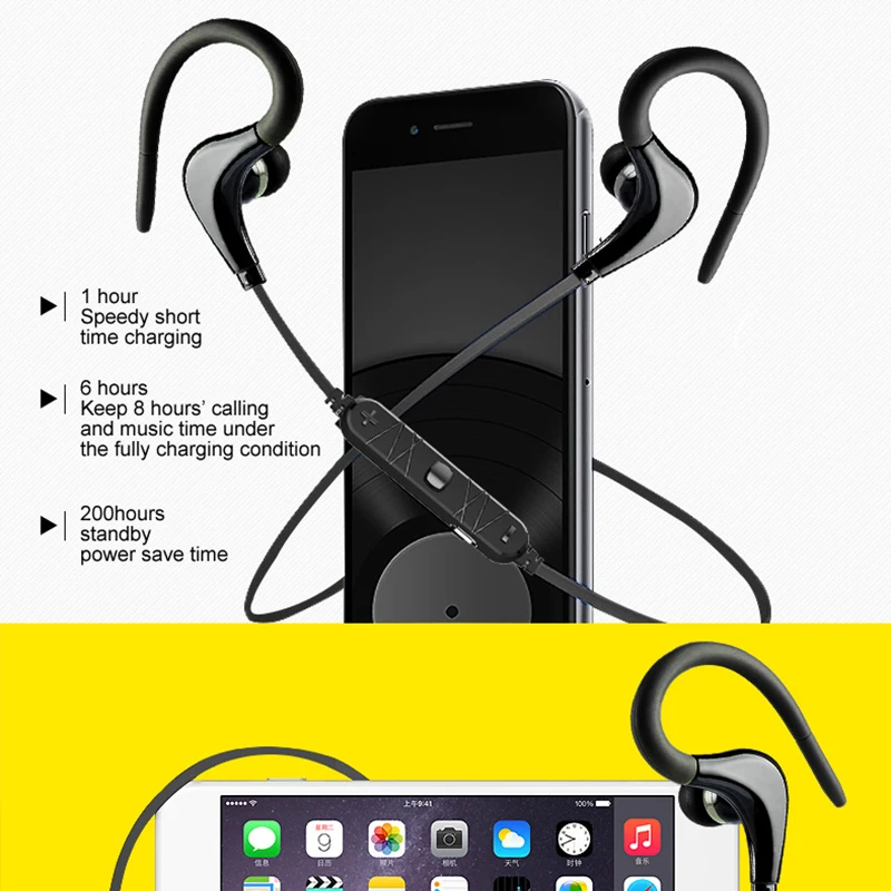 Спортивные Беспроводные Наушники AWEI A890BL Bluetooth наушники с микрофоном