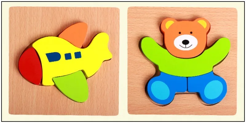 Ручной поручень головоломки деревянные игрушки для детей мультфильм животных фрукты Дерево Головоломки Дети раннего обучения