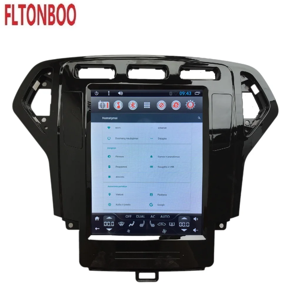 Discount 10.4  inch car radio Player Gps Navigation Tesla Style for Ford Mondeo Car Radio Android 6.0  2007 2008 2009 2010 14