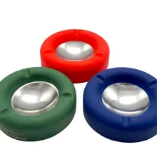 Фосфоресцирующая мягкая Экологичная карманная круглая небьющаяся резиновая силиконовая пепельница для дома автомобиля Cinzeiro бездымного