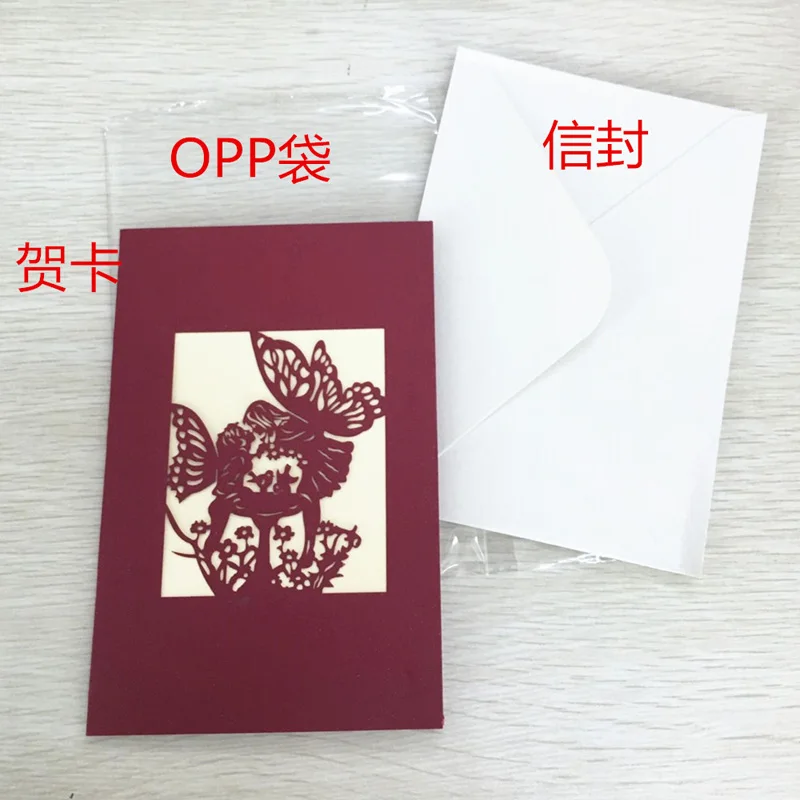  1pcs Angle Kiss Pop Up 3D Greeting Cards With Envelope Post Card Invitation Handmade Anniversary So - 32805154722