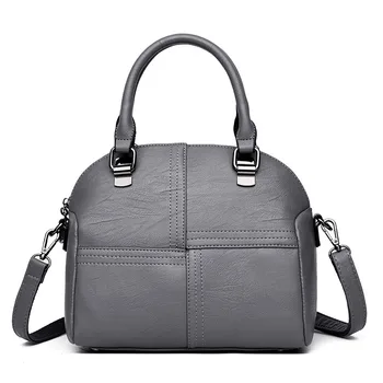 

Chu JJ High Quality Women's Genuine Leather Handbags Thread Shoulder CrossBody Bags Fashion Soft Shell Women Bags