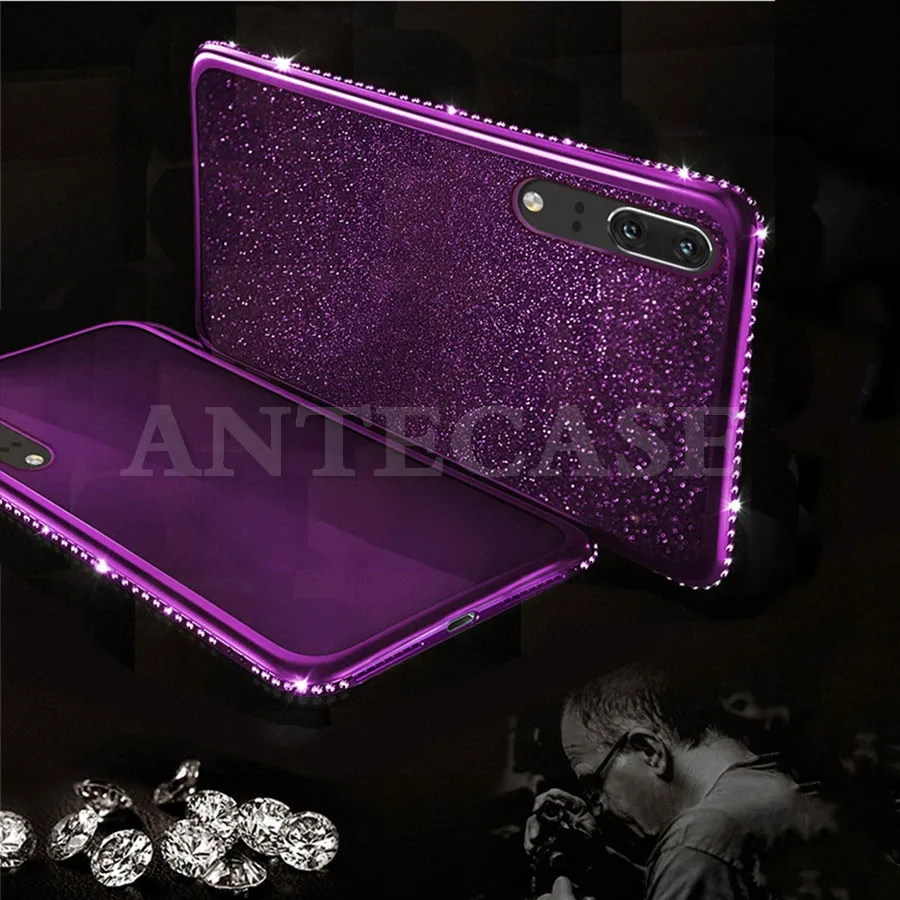 

Glitter Rhinestone Case for Huawei P20 Lite Case P20 Pro Cover Huawei Mate 10 Lite Nova 3E 2i Silicone Cute Glitter Phone Case