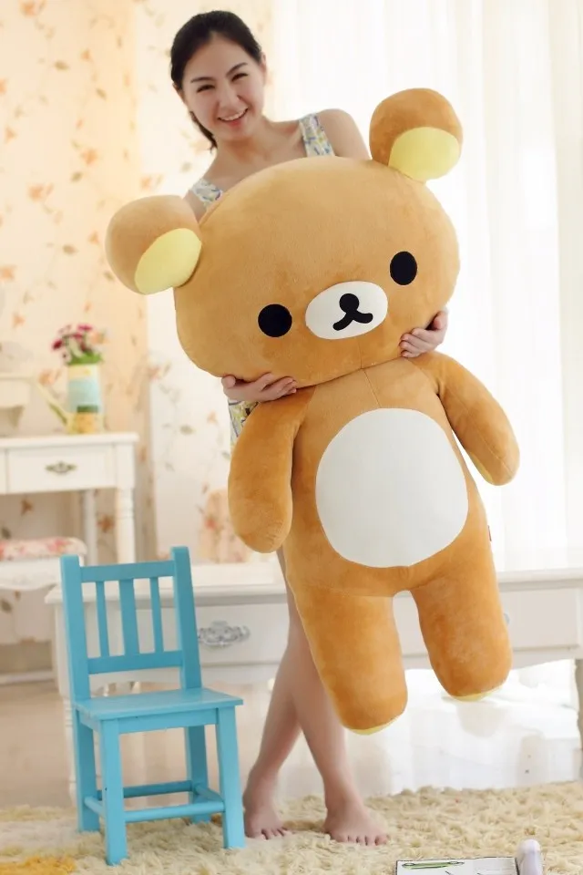 Заполнения игрушки, большой 110 см медведь Rilakkuma, плюшевый игрушечный расслабиться плюшевый мишка мягкая подушка подарок на день рождения w5308