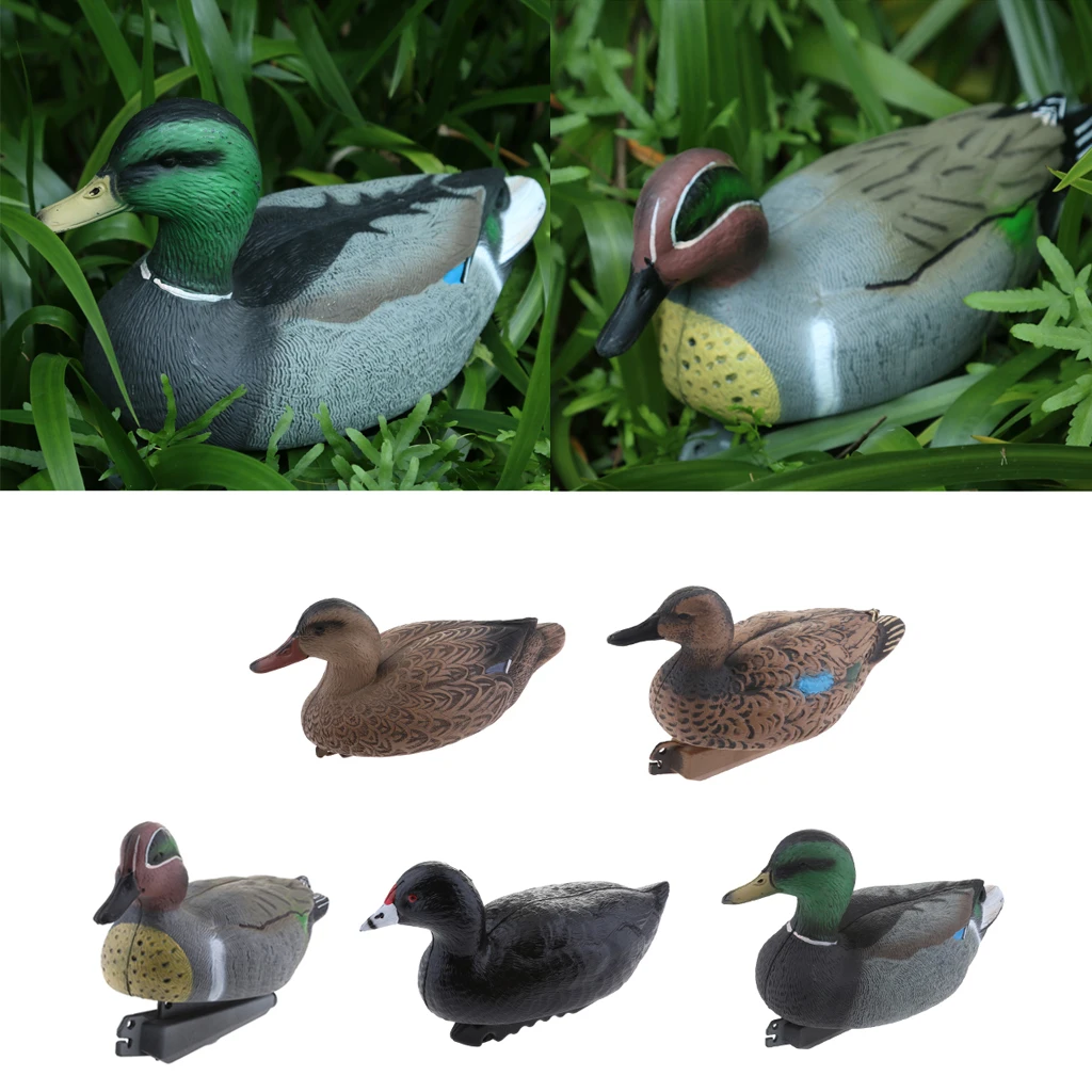 

5 Types Realistic Floating Duck Fishing Hunting Decoy Toy Ornament Garden Scarer Repeller Scarecrow Animal Statues Home Decor