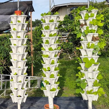 

Stack-up Type Stereoscopic Flowerpot Strawberry Plant Pot For Flower Vegetables Decoration