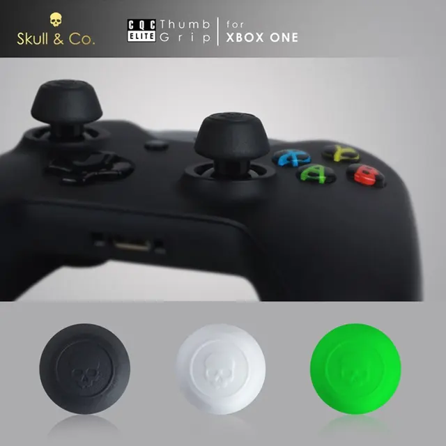 Best Price Skull & Co. 2Pcs/Set Thumb Grip Joystick Cap CQC Elite Thumbstick Cover For Xbox One Controller For Xbox 360 Gamepad Controle