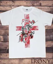 Camiseta masculina inglaterra cavaleiro cavalo st george's orgulhoso inglês lealdade moda novo topo t novidade o-pescoço topos 80s t camisas