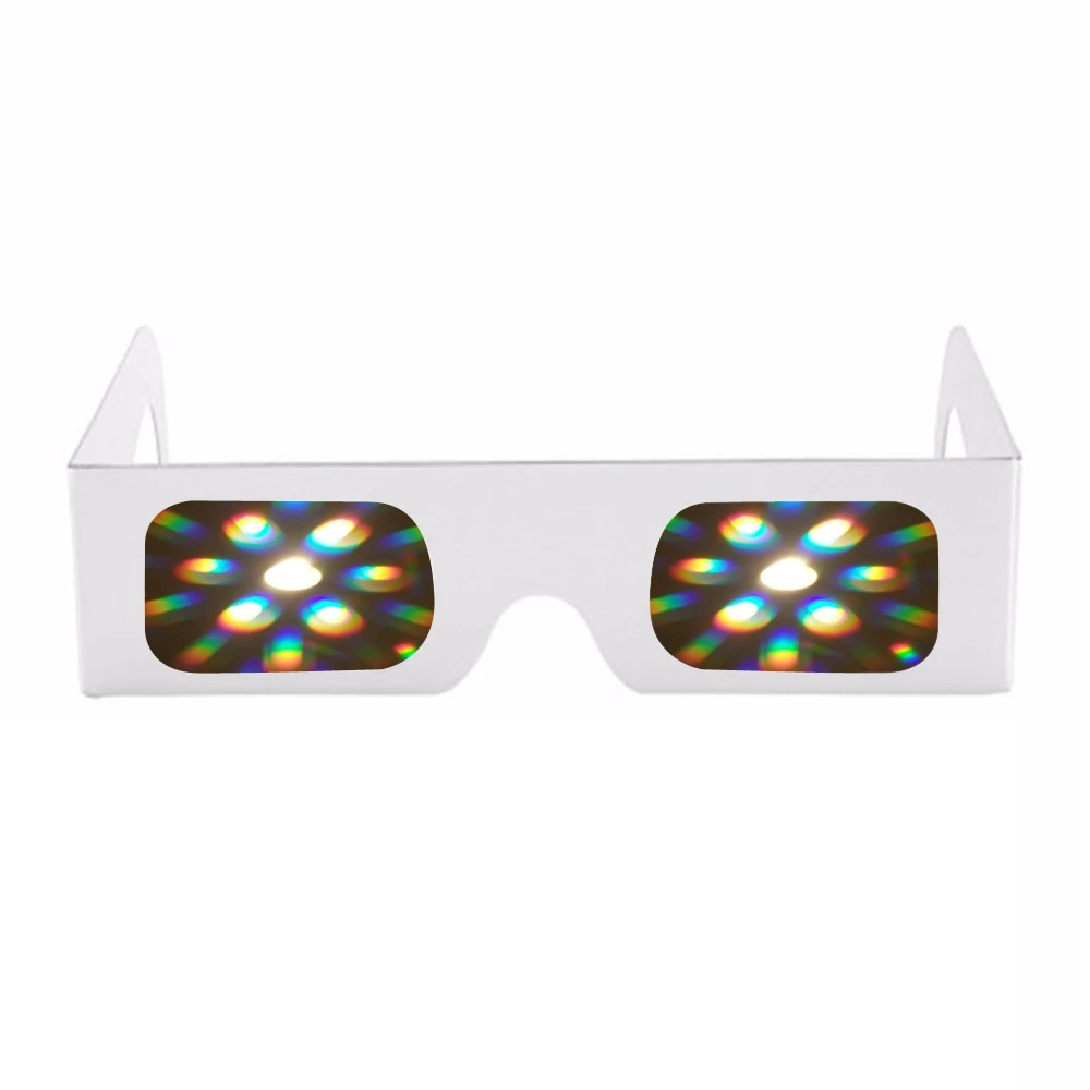 

200 pcs Premium Starburst Diffraction Glasses Clear Lens 3D Glasses For Raves,Music Festivals,Light Shows,Concerts&Fireworks