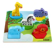 Детская деревянная аниме 3D головоломка, деревянная Геометрическая обучающая развивающая игрушка, подарок для ребенка, обучающая игрушка 2sw0815