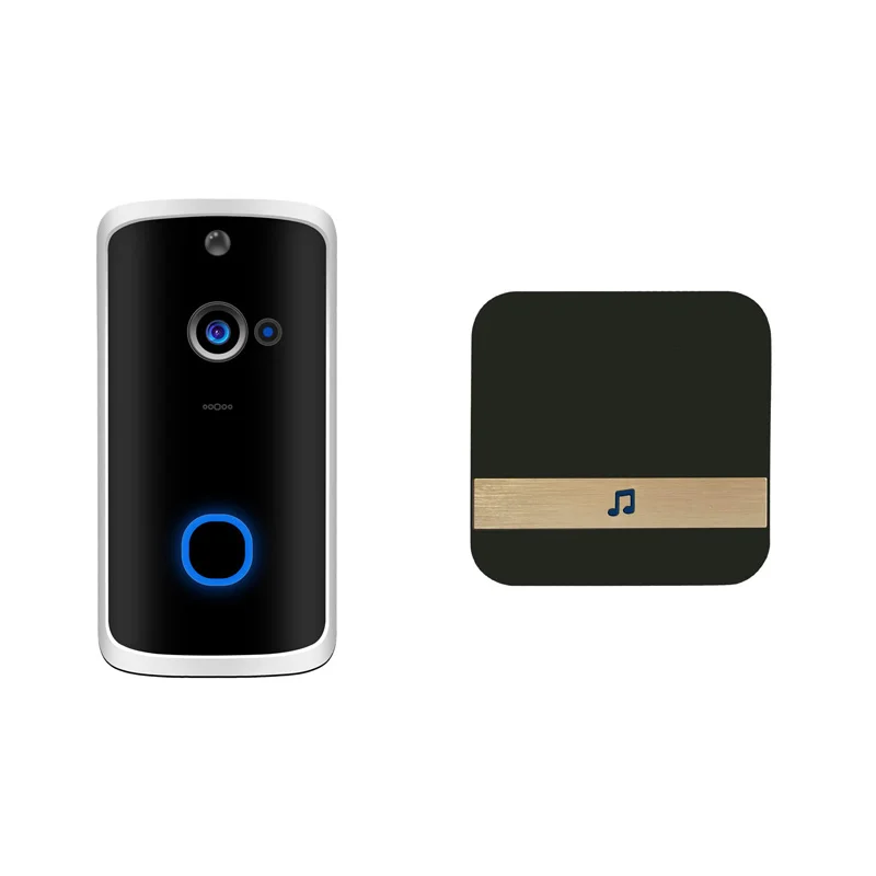 

Wifi Security Doorbell Smart Hd 720P Visual Intercom Recording Video Door Phone Remote Home Monitoring Night-Vision With Recei