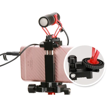 

Universal Smartphone Tripod Mount Aluminum Metal Tripod Ulanz Smart Mobile Phone with Hot Shoe Hand Grip Adapter Holder