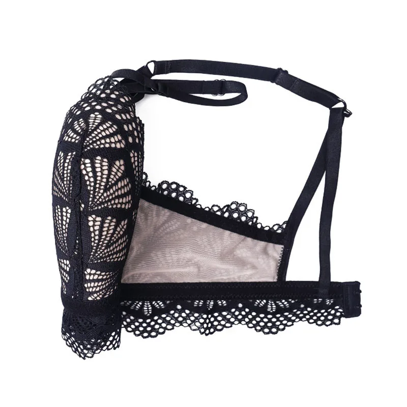 Women Stretch Lace Sexy Bra and Brief Set Back Closure Push Up 1-2 Cup Bralette Lady Adjustable Strap Wire Free Bras Lingerie (15)