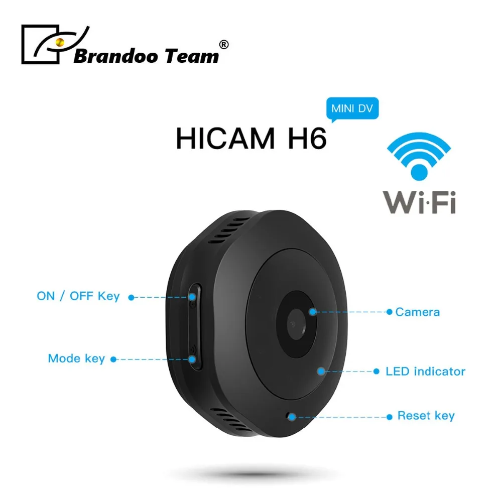 

Cheap wifi Mini Camera HD 1080P H6 Wearable IP Camera Motion Sensor Bike recorder