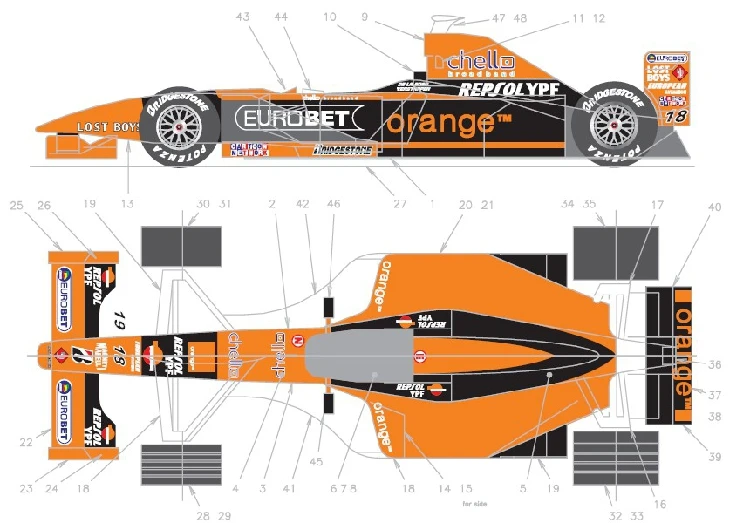 Gros Plan Sur La Maquette De Voiture De Course F1 Isolée