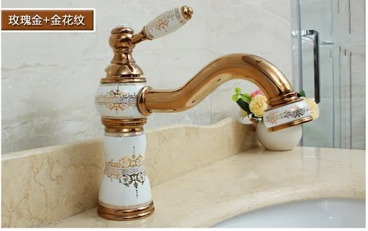 

new arrival art carved high quality hot and cold ceramic bathroom single lever sink faucet basin mixer tap