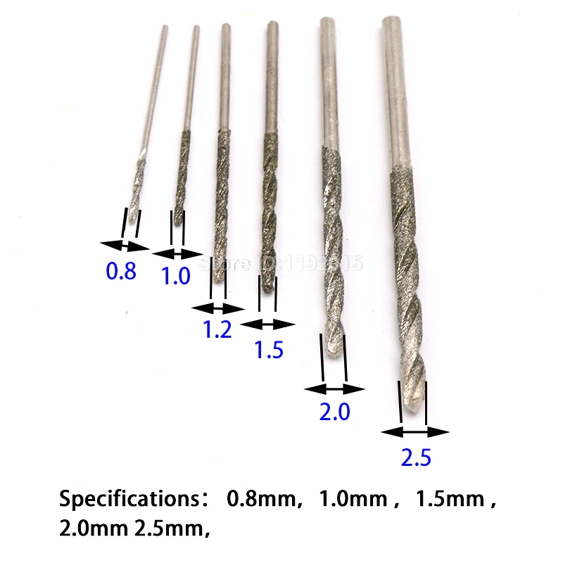 1 шт. высокоскоростное стальное сверло для полировки стекла с алмазным покрытием спиральное сверло иглы сверла ювелирные изделия Агат тонкой Hss наконечником твердое отверстие пилы