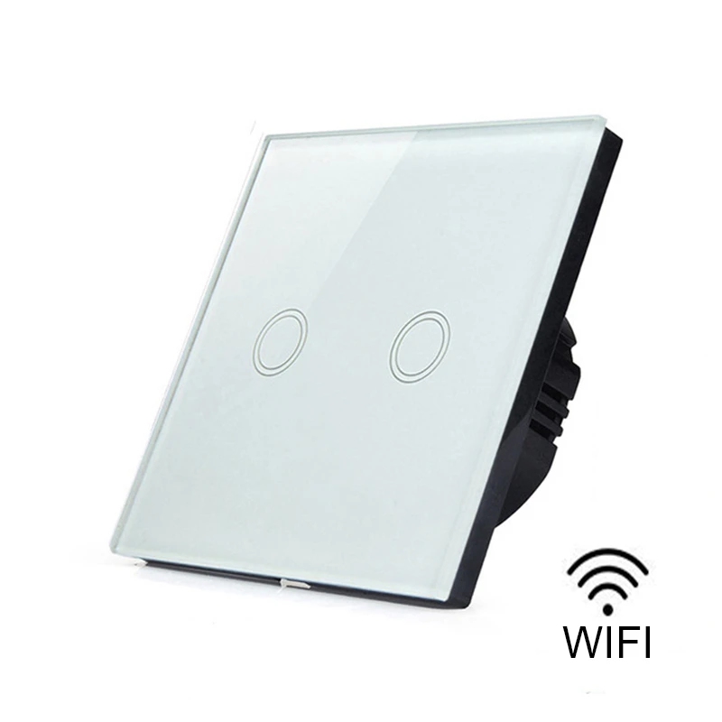  EU Standard 1/2/3Gang 1 Way WiFi Touch Switch Smart Wall Switch Single Live Line Crystal Glass With - 33051472363