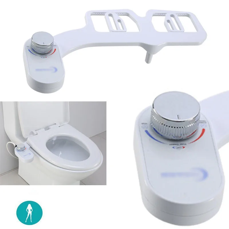 

Fresh Water Spray Non-Electric Mechanical Bidet Toilet Seat Attachment Bathroom