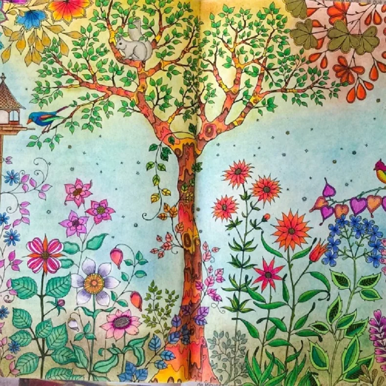 Secret Garden An Inky Treasure Hunt And Coloring Book Adult Children Relax Graffiti Painting Color Pencil Diary SK371 In Books From Office