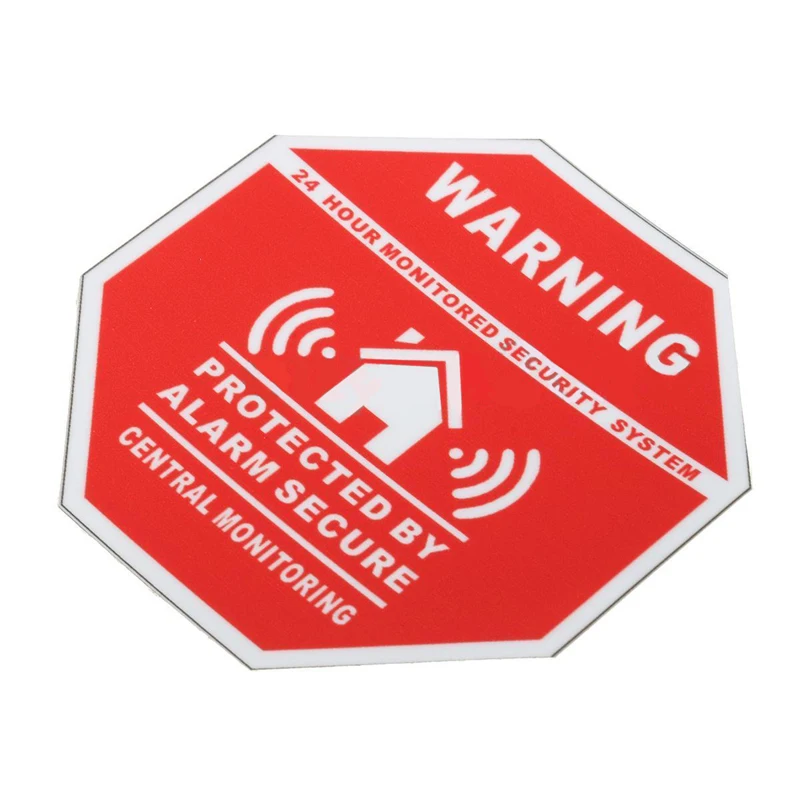 5pcs Home Alarm Security Decals Warning Signs Window Door Stickers 7.5*7.5cm