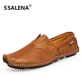 

Men Spring Autumn Casual Breathable Flats Shoes Male Boat Oxfords Shoes Mens Breathable Slip On Soft Shoes AA11612