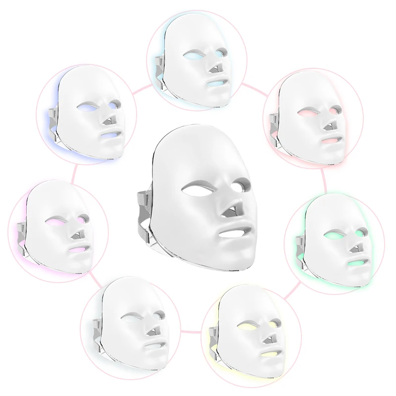 

New 7 Colors Led Facial Mask Led Korean Photon Therapy Face Mask Machine Light Therapy Acne Beauty Mask Led Mask Comfortable