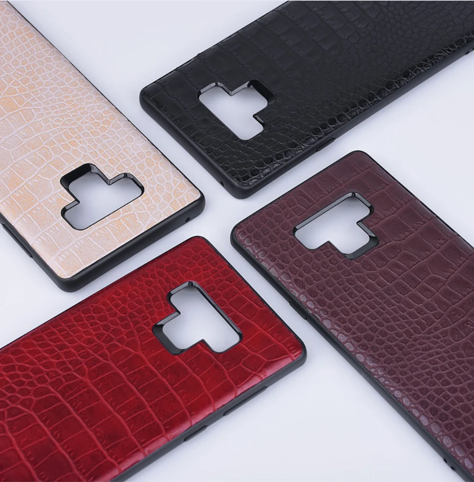 !ACCEZZ Luxury Crocodile Skin Phone Case For Samsung Galaxy Note9 Cover Soft TPU Protective Shell Capa Coque PC Hard Frame Cases (12)